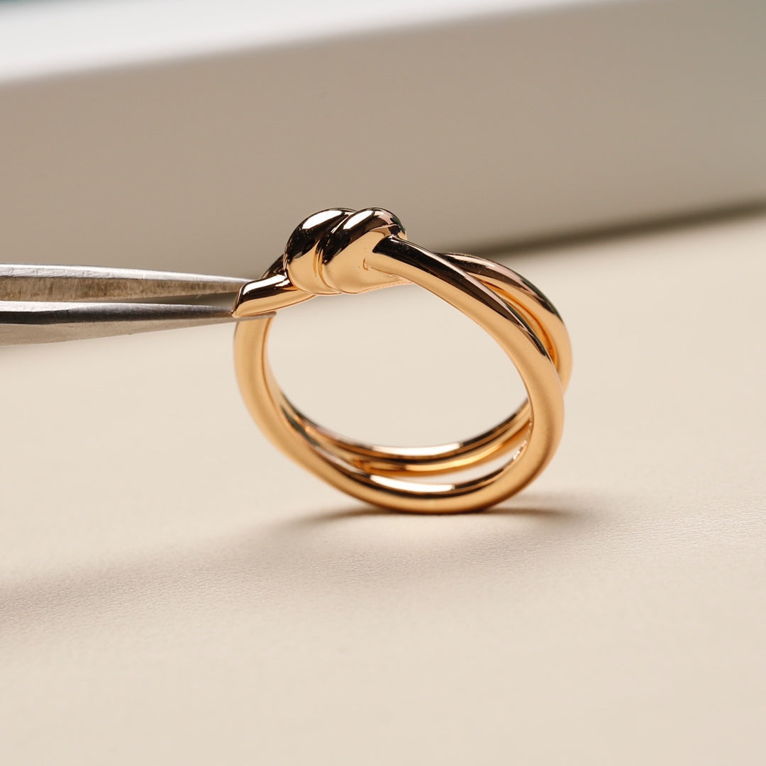 [Clover Jewelry]KNOT RING PINK GOLD
