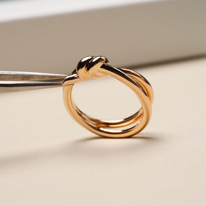 [Clover Jewelry]KNOT RING PINK GOLD