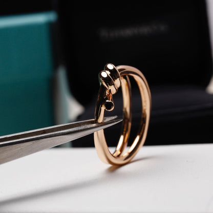 [Clover Jewelry]KNOT RING PINK GOLD