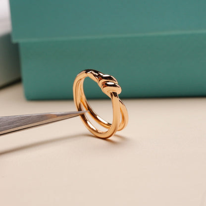 [Clover Jewelry]KNOT RING PINK GOLD