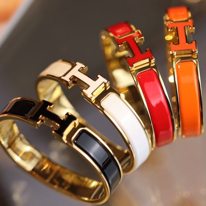 [⭐Clover Jewelry]H BRACELET 12MM GOLD