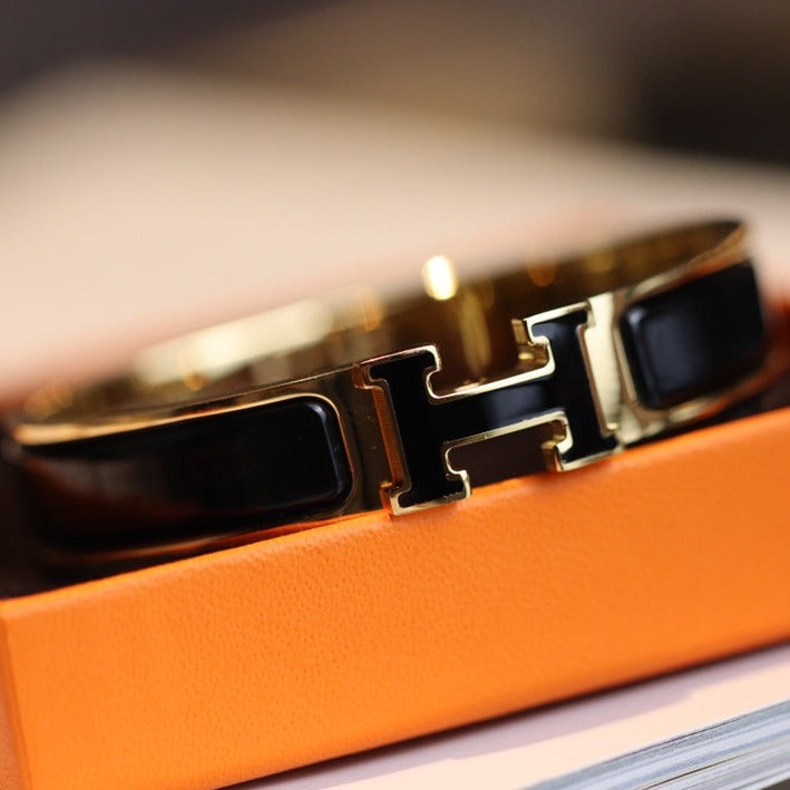 [⭐Clover Jewelry]H BRACELET 12MM GOLD