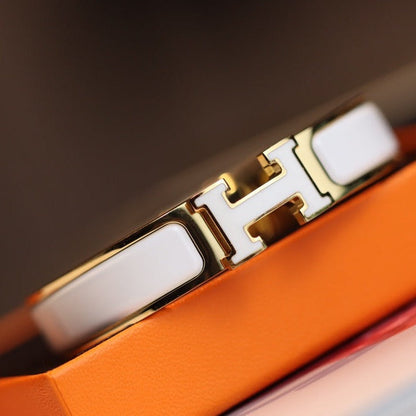[⭐Clover Jewelry]H BRACELET 12MM GOLD