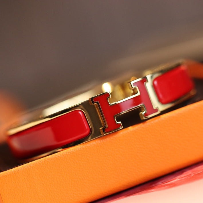 [⭐Clover Jewelry]H BRACELET 12MM GOLD