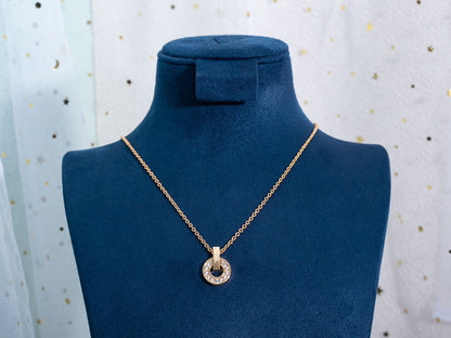 [⭐Clover Jewelry]GARI NECKLACE PINK GOLD DIAMOND