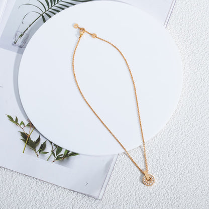 [⭐Clover Jewelry]GARI NECKLACE PINK GOLD DIAMOND