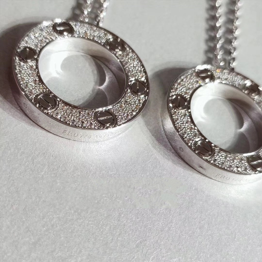 [⭐Clover Jewelry]LOVE NECKLACE ADJUSTABLE SILVER