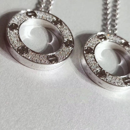 [⭐Clover Jewelry]LOVE NECKLACE ADJUSTABLE SILVER