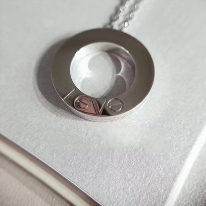 [⭐Clover Jewelry]LOVE NECKLACE ADJUSTABLE SILVER