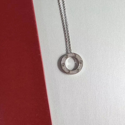 [⭐Clover Jewelry]LOVE NECKLACE ADJUSTABLE SILVER