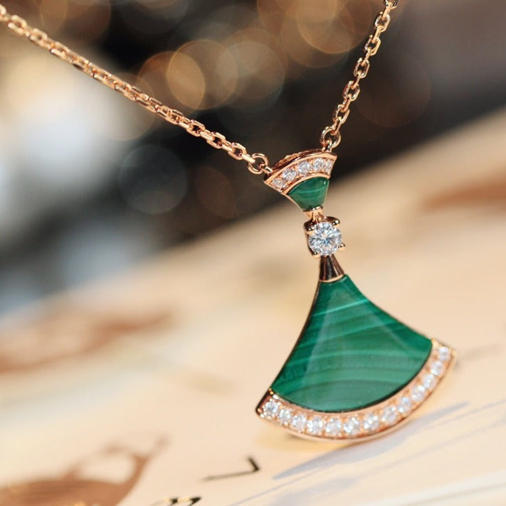 [⭐Clover Jewelry]DREAM NECKLACE MALACHITE DIAMOND