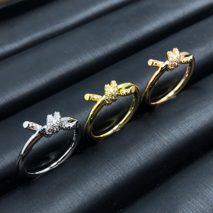 [Clover Jewelry]KNOT RING 1.2MM DIAMOND