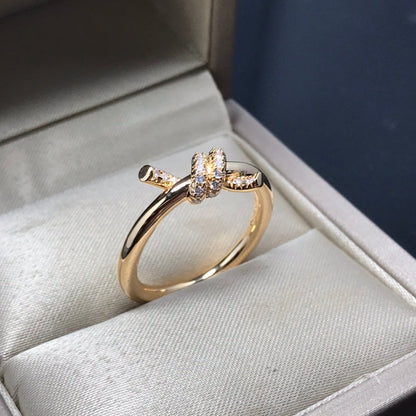 [Clover Jewelry]KNOT RING 1.2MM DIAMOND