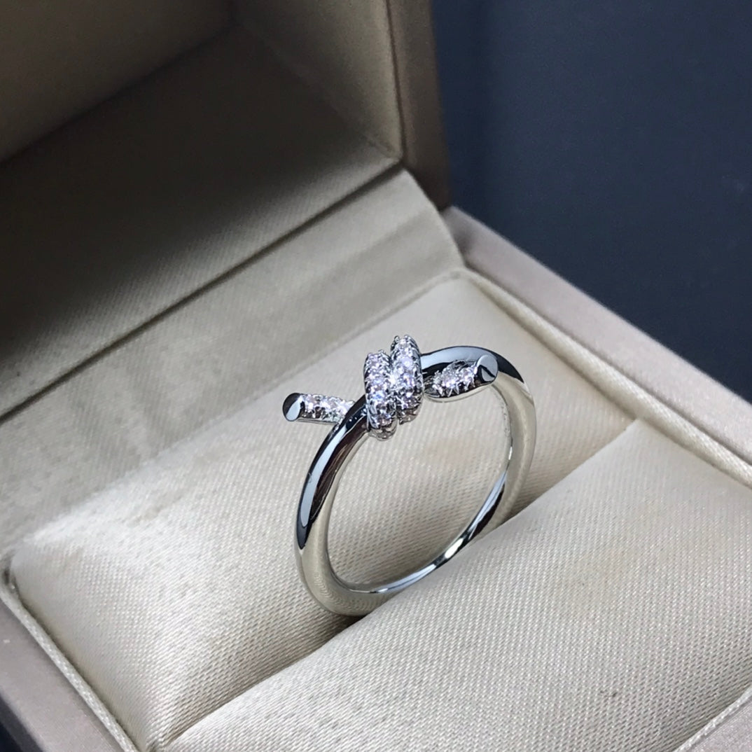 [Clover Jewelry]KNOT RING 1.2MM DIAMOND
