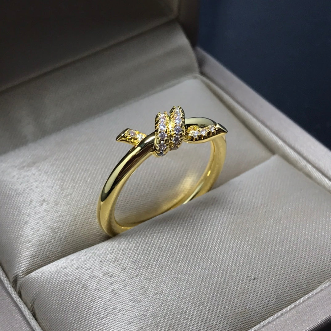 [Clover Jewelry]KNOT RING 1.2MM DIAMOND