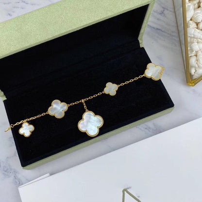 [⭐Clover Jewelry]MAGIC CLOVER MOP GOLD BRACELET 5 MOTIFS