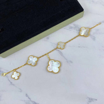 [⭐Clover Jewelry]MAGIC CLOVER MOP GOLD BRACELET 5 MOTIFS