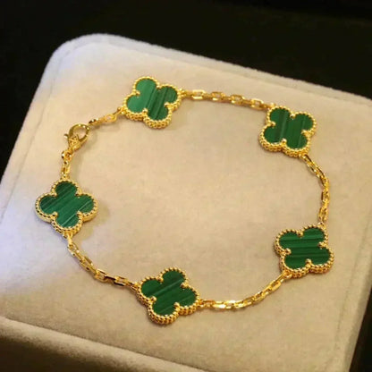 [⭐Clover Jewelry] CLOVER 5 MOTIF MALACHITE BRACELET COLLECTION