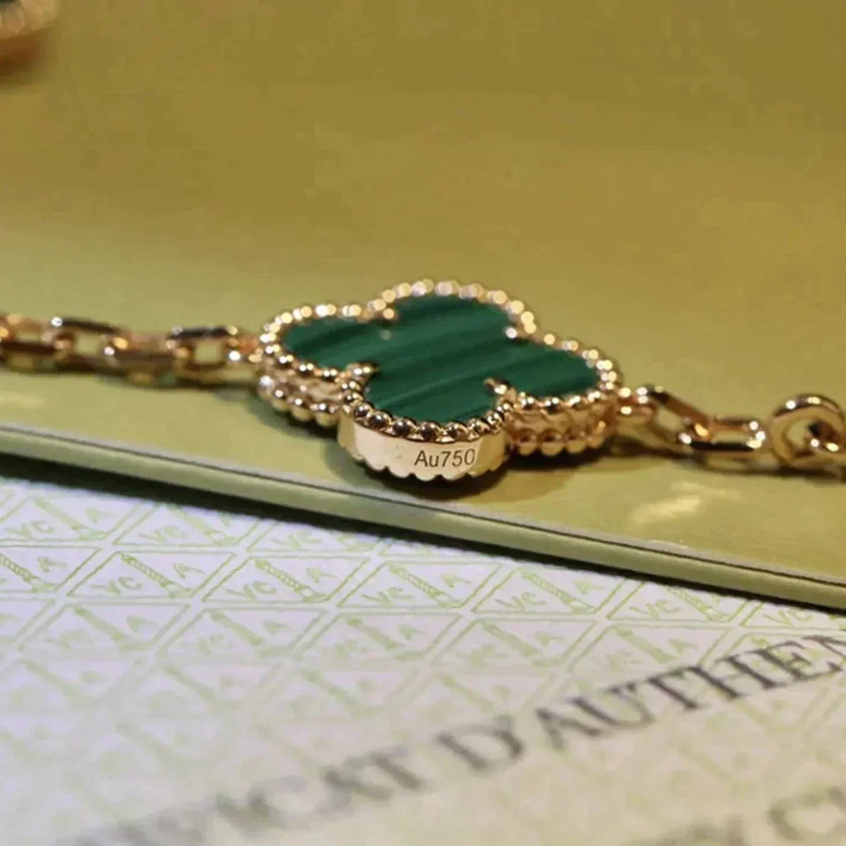 [⭐Clover Jewelry] CLOVER 5 MOTIF MALACHITE BRACELET COLLECTION