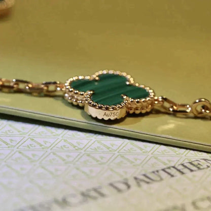 [⭐Clover Jewelry] CLOVER 5 MOTIF MALACHITE BRACELET COLLECTION
