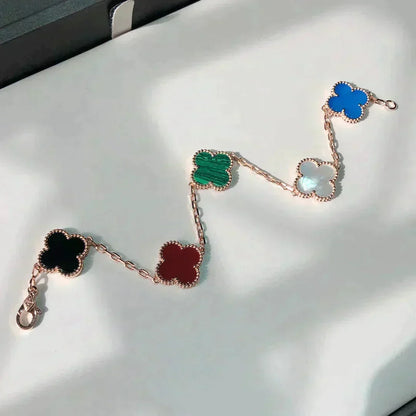 [⭐Clover Jewelry]CLOVER 5 MOTIFS MULTICOLOR BRACELET
