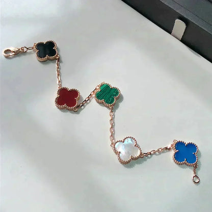 [⭐Clover Jewelry]CLOVER 5 MOTIFS MULTICOLOR BRACELET