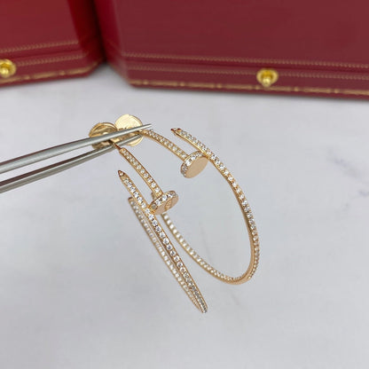 [⭐Clover Jewelry]JUSTE EARRINGS FULL DIAMONDS 1.8MM