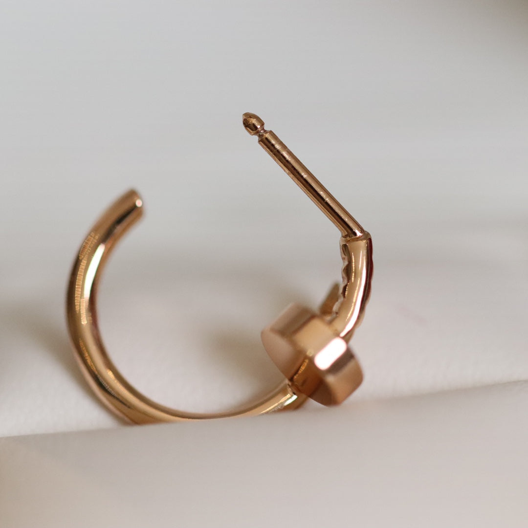 [⭐Clover Jewelry]JUSTE EARRINGS PINK GOLD