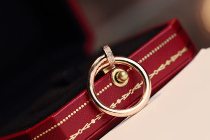 [⭐Clover Jewelry]JUSTE RING 2.65MM PINK GOLD DIAMOND