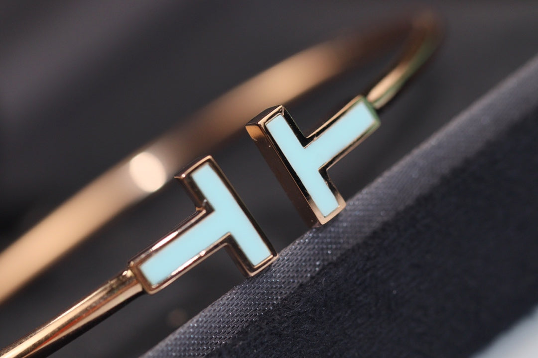 [Clover Jewelry]T BRACELET 1.8MM TURQUOISE PINK GOLD