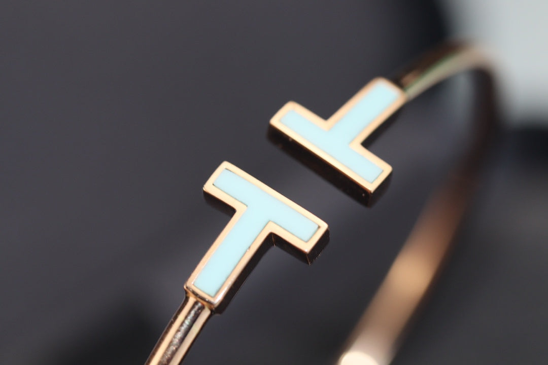 [Clover Jewelry]T BRACELET 1.8MM TURQUOISE PINK GOLD