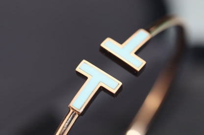 [Clover Jewelry]T BRACELET 1.8MM TURQUOISE PINK GOLD