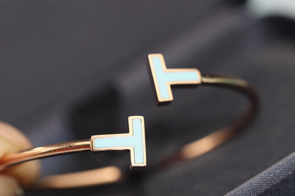 [Clover Jewelry]T BRACELET 1.8MM TURQUOISE PINK GOLD