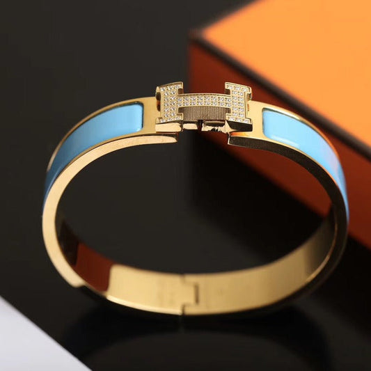 [⭐Clover Jewelry]H CLOUD BLUE BRACELET GOLD DIAMOND
