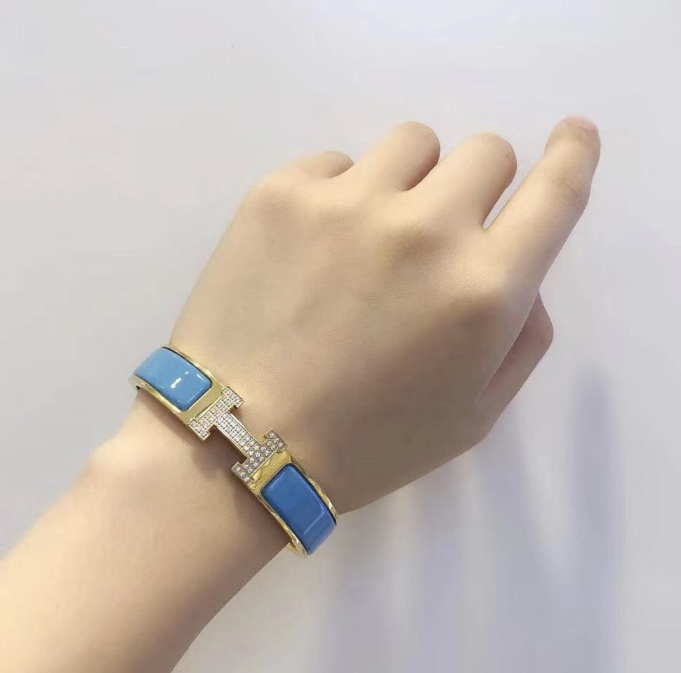[⭐Clover Jewelry]H CLOUD BLUE BRACELET GOLD DIAMOND