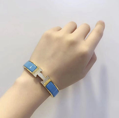 [⭐Clover Jewelry]H CLOUD BLUE BRACELET GOLD DIAMOND