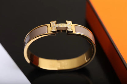 [⭐Clover Jewelry]H BRACELET GOLD DIAMOND