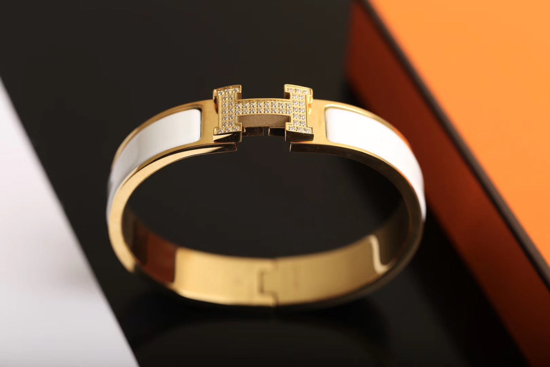 [⭐Clover Jewelry]H BRACELET GOLD DIAMOND