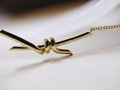 [Clover Jewelry]KNOT NECKLACE GOLD DIAMONDS