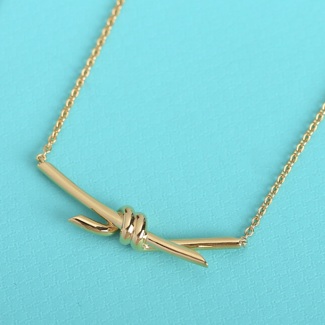 [Clover Jewelry]KNOT NECKLACE GOLD