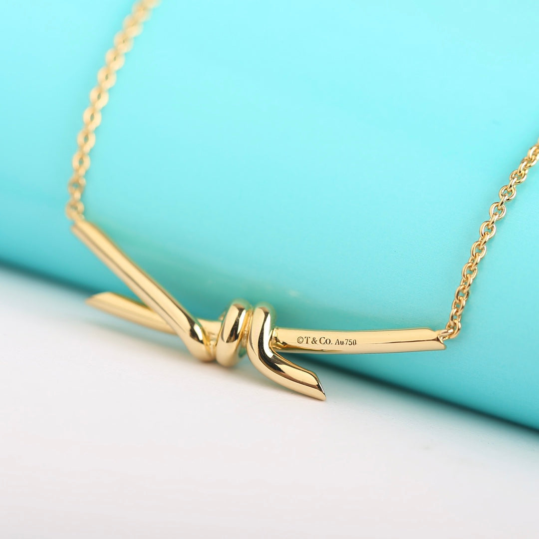 [Clover Jewelry]KNOT NECKLACE GOLD