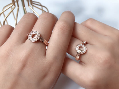 [⭐Clover Jewelry]DREAM RING DIAMOND PINK GOLD