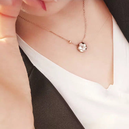 [⭐Clover Jewelry]SUN MOP GOLD 1 DIAMOND NECKLACE