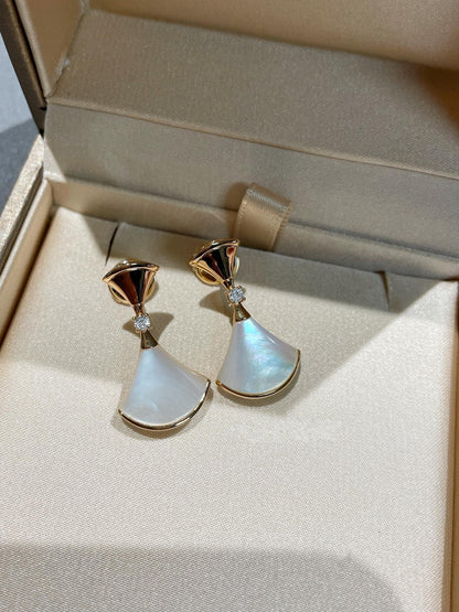 [⭐Clover Jewelry]DREAM MOP 1 DIAMOND EARRINGS