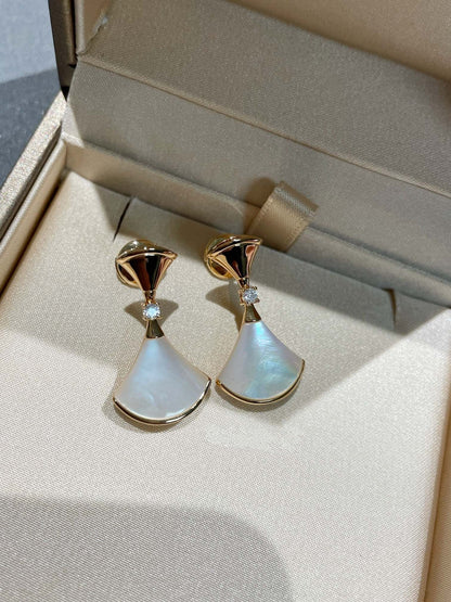 [⭐Clover Jewelry]DREAM MOP 1 DIAMOND EARRINGS