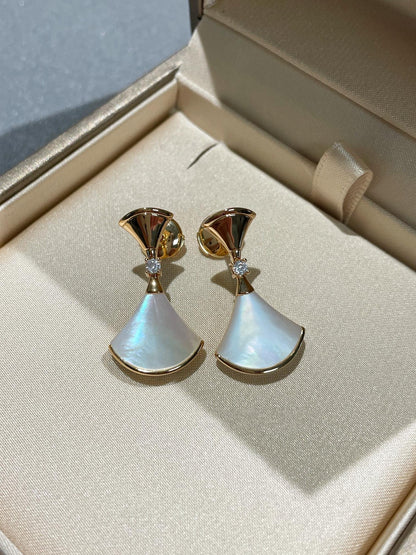 [⭐Clover Jewelry]DREAM MOP 1 DIAMOND EARRINGS