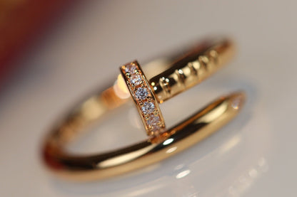 [⭐Clover Jewelry]JUSTE RING 2.65MM GOLD DIAMOND