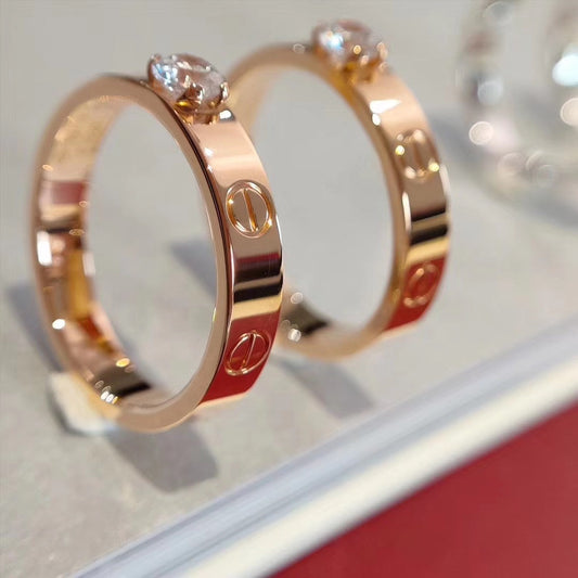 [⭐Clover Jewelry]LOVE RING 3.6MM 1 BIG DIAMOND