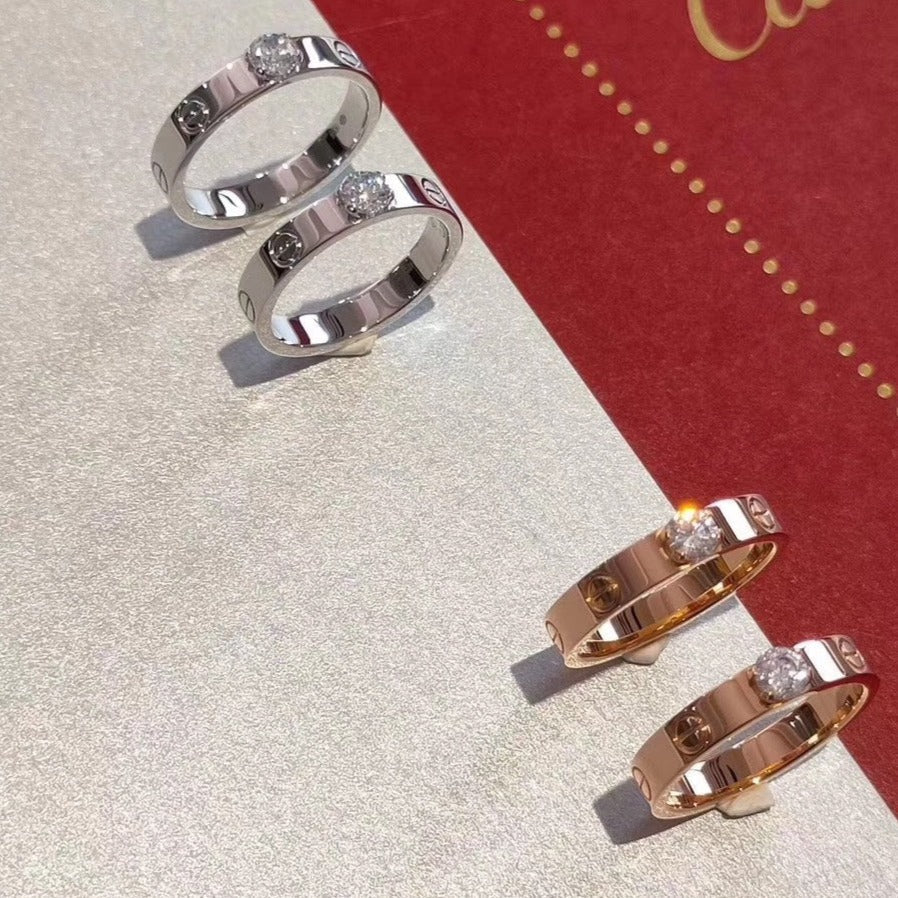 [⭐Clover Jewelry]LOVE RING 3.6MM 1 BIG DIAMOND