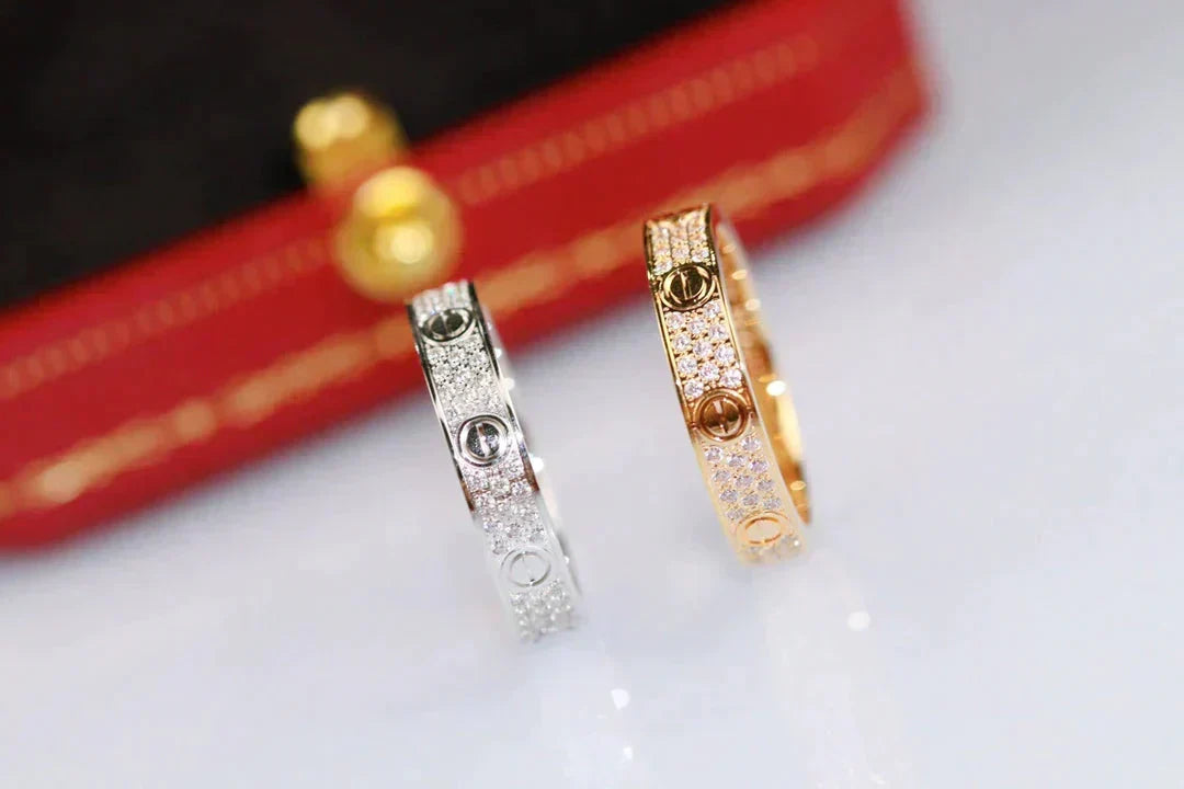 [⭐Clover Jewelry]LOVE RING 3.6MM DIAMOND PAVED
